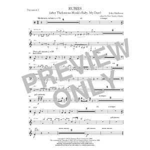 Rubies (After Thelonious Monk's "Ruby, My Dear") - Percussion 2